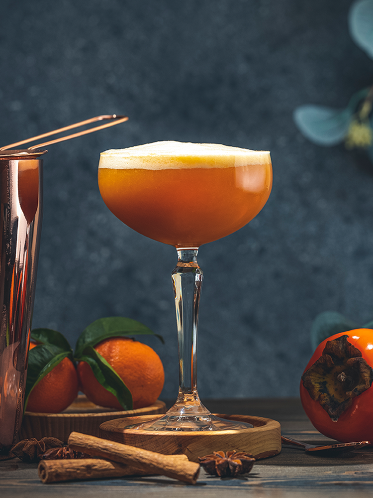 Persimmon Ginger Gin Fizz