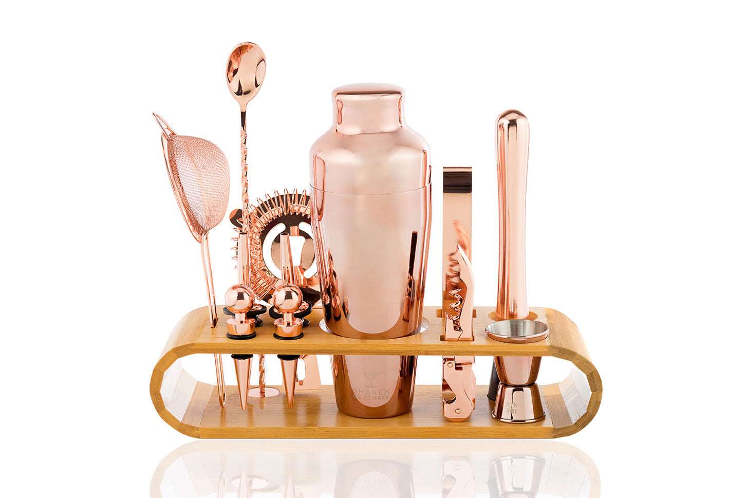 13-Piece Cocktail Shaker Set in Rose Gold